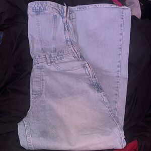 Light Blue Women's Jean Tube/Top Jumpsuit